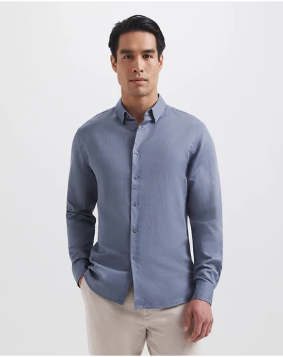 SABA - Reeves Long Sleeve Classic Linen Cotton Shirt
