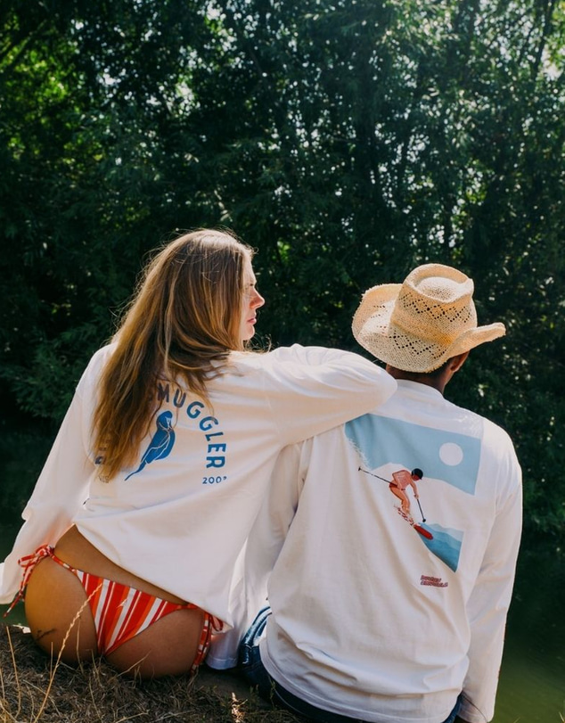 Budgy Smuggler - White Long Sleeve Tee with Budgy Arch