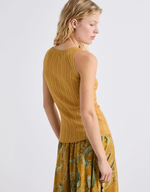 Marella - Lurex Ribbed Knit Singlet
