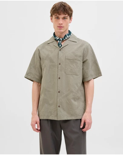 Jack & Jones - Bluluke Jacquard Short Sleeve Resort Shirt
