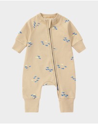 Susukoshi - Terry Relaxed Zip Suit. School of Fish