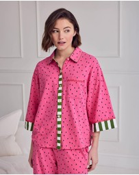 Chelsea Peers - Organic Cotton Flared Long Pyjama Set