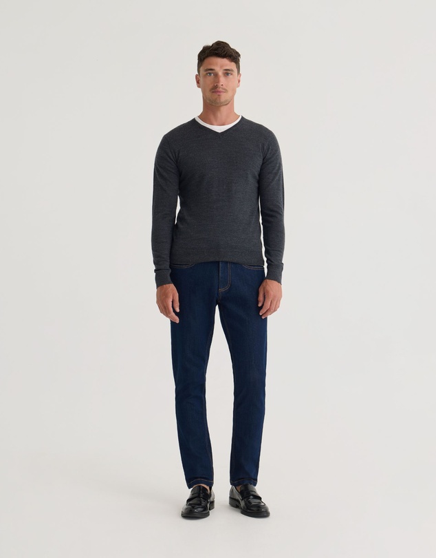 Oxford - Basic V-Neck Pure Wool Pullover