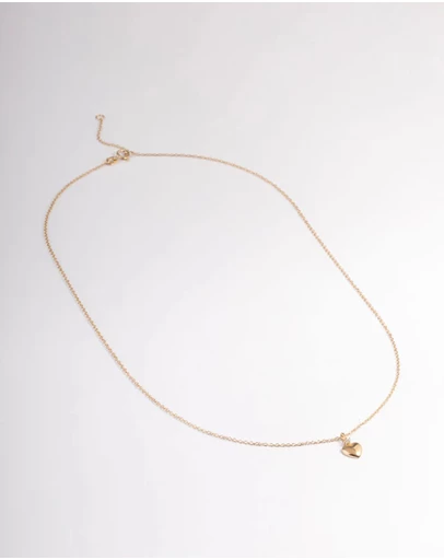 Lovisa - Gold Sterling Plated Puff Heart Pendant Necklace