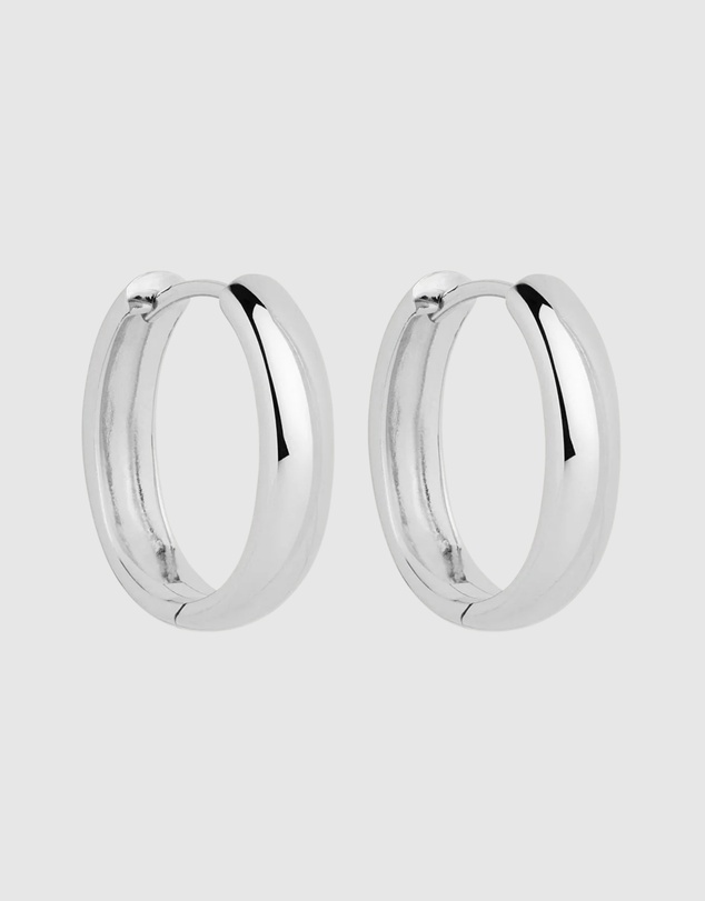 Najo - Lumière Silver Hoop Earrings