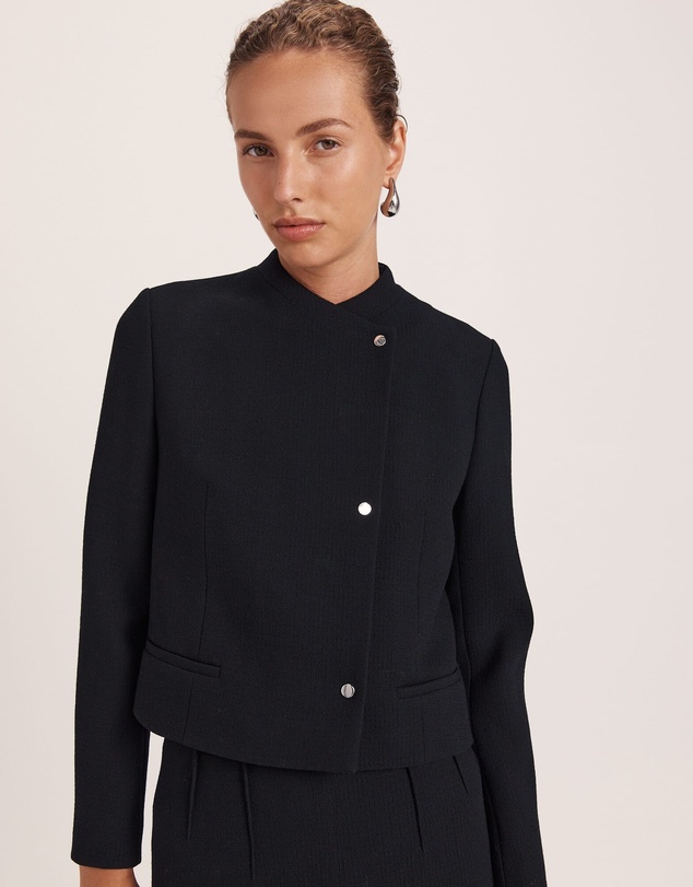 SABA - Raya Wool Crepe Cropped Jacket