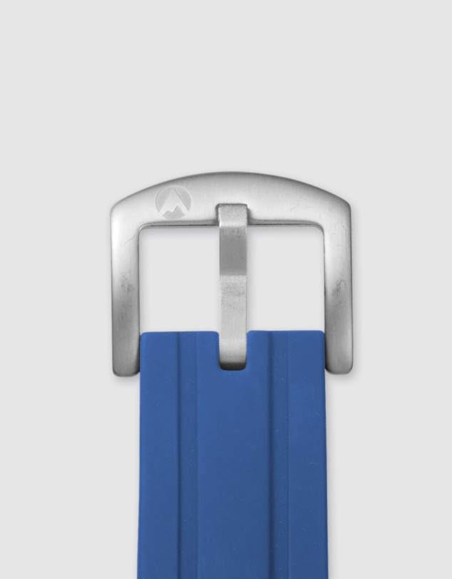 Maxum - Prince Band - Blue Silicone With Silver Tone Buckle