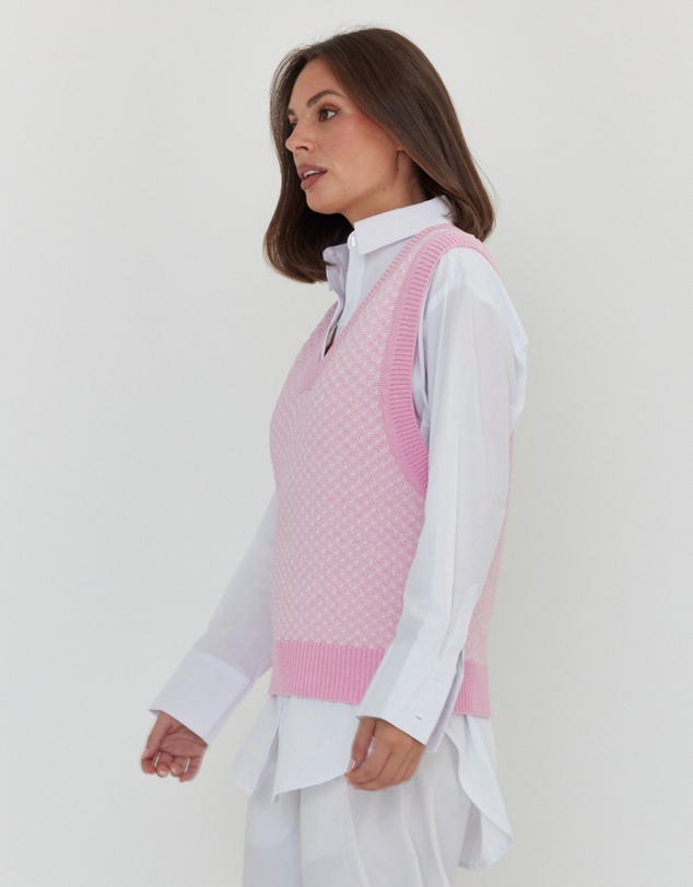 ALEXANDRA - Lula Knit Vest Pink