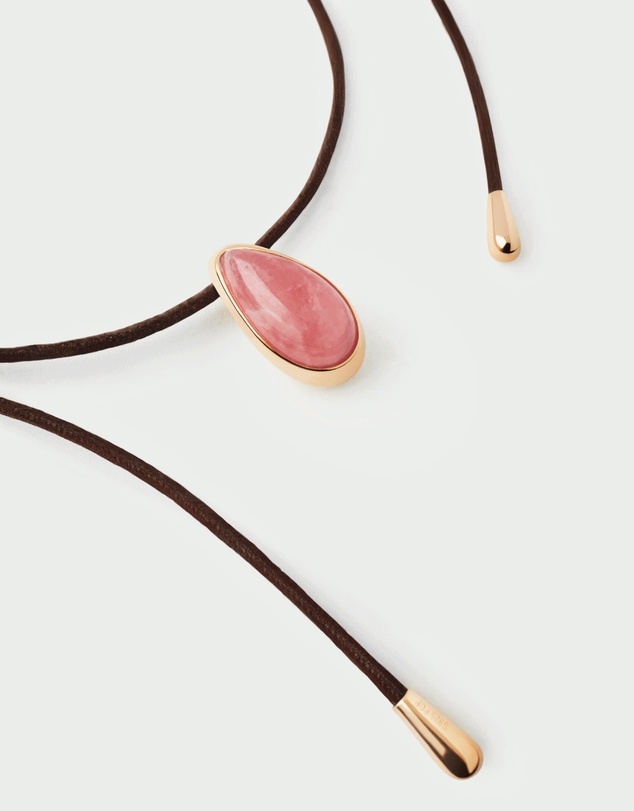 PDPAOLA - Rhodochrosite Luna Cord Necklace