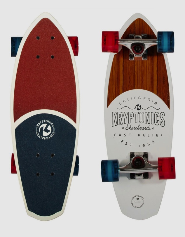 iWorld - Bravo Sports Kryptonics KR23 Min Fat Cruiser Skateboard - Liberty Blue