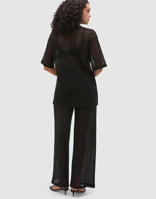 Seed Heritage - Lace Sheer Boxy Tee