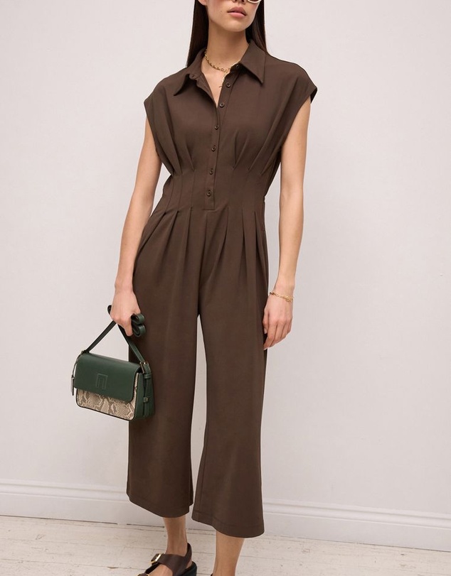 NEXT - Corset Detail Short Sleeve Jumpsuit