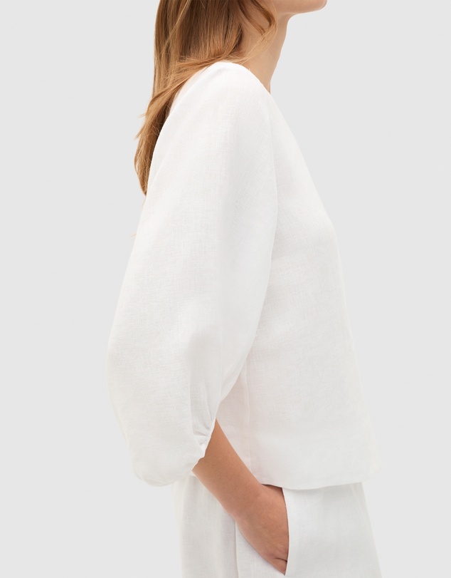 Seed Heritage - Core Linen Balloon Sleeve Top