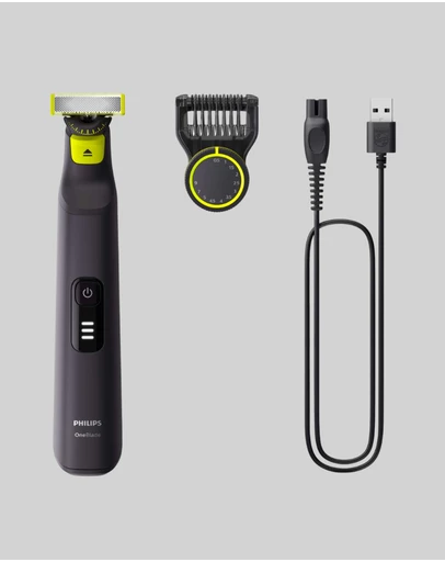 Philips - Philips OneBlade Face Pro, 1 Blade, 12 settings Chrome