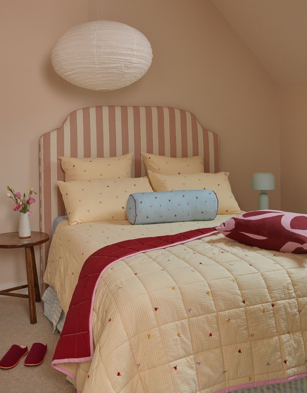 Mosey Me - Forget Me Not Embroidered Quilted Throw