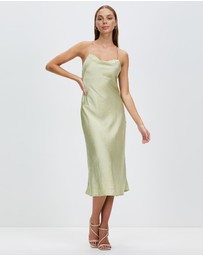 Third Form - Crush Bias Cowl Slip Dress