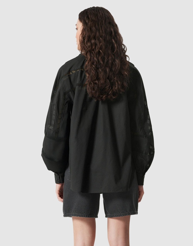 & Other Stories - Voluminous Lace-Trimmed Blouse