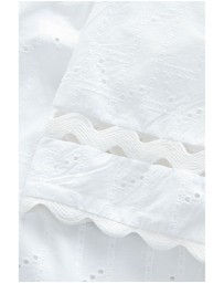 NEXT - Broderie Short Sleeve Ric Rac Top