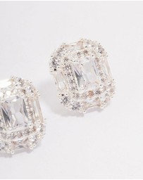 Lovisa - Silver Multi Cubic Zirconia Square Stone Stud Earrings