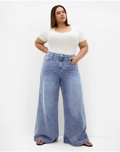 City Chic - Harley Fit Piper Palazzo Regular Jean