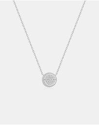 Ania Haie - Silver Reversible Pave Moon Evil-Eye Necklace