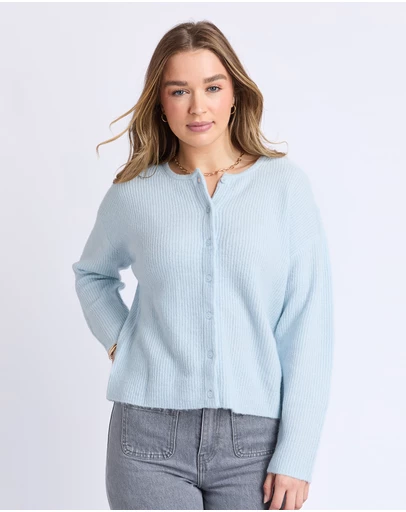 Foxwood - Murphy Knit Cardi Ice Blue