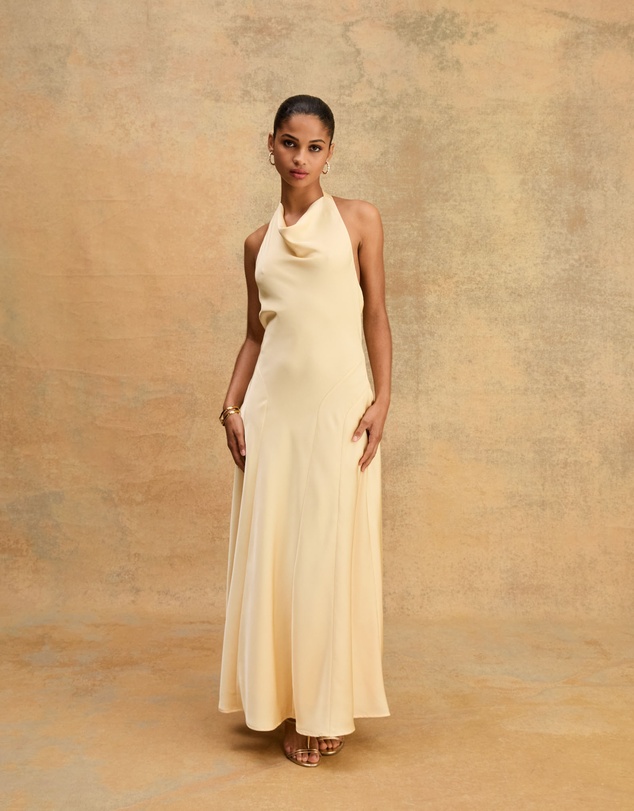 Forcast - Santana Halter Satin Dress