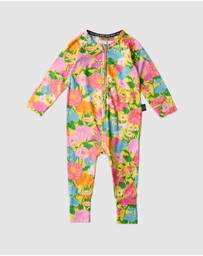 Kip&Co - Follow The Sun Yellow Organic LS Zip Romper - Babies