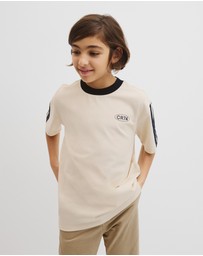 Country Road - Teen Australian Cotton Relaxed Stripe Detail T-shirt