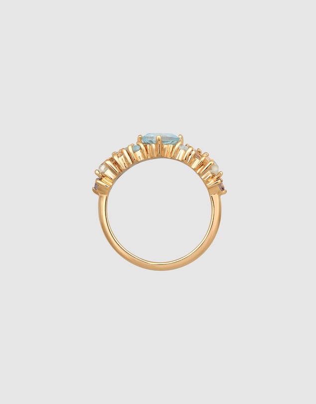 Elli Jewelry - Summer Garden Cocktail Ring in Gold-Plated 925 Silver