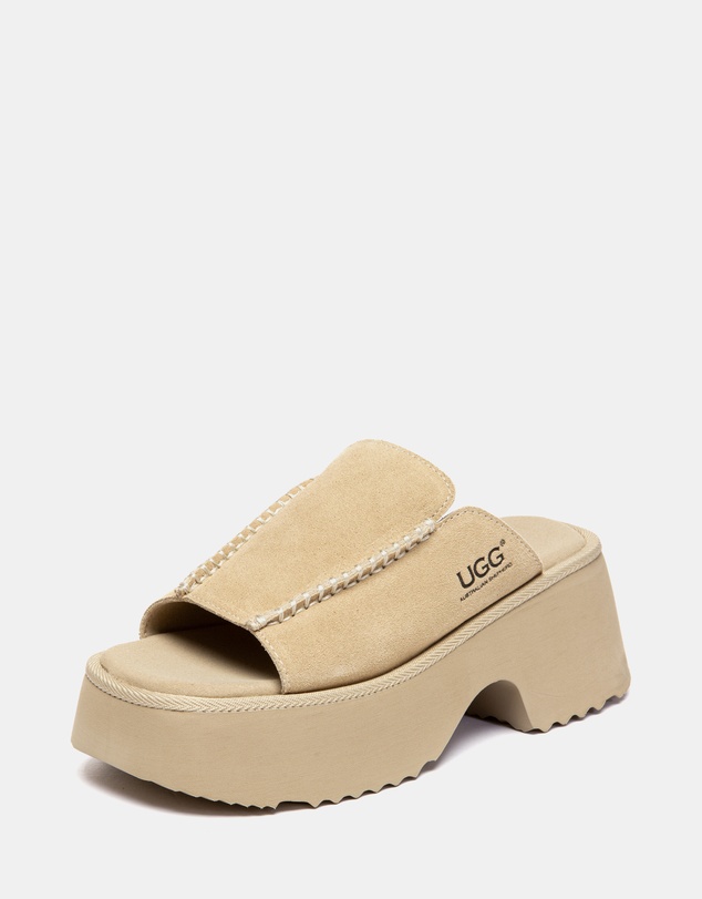 EVERAU - Australian Shepherd Ugg Haive Cow Suede Upper Loafer Oxfords Flats