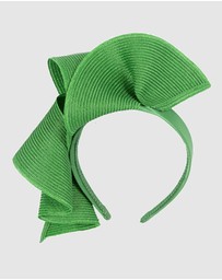 Max Alexander - Large Wavy Green Racing Fascinator