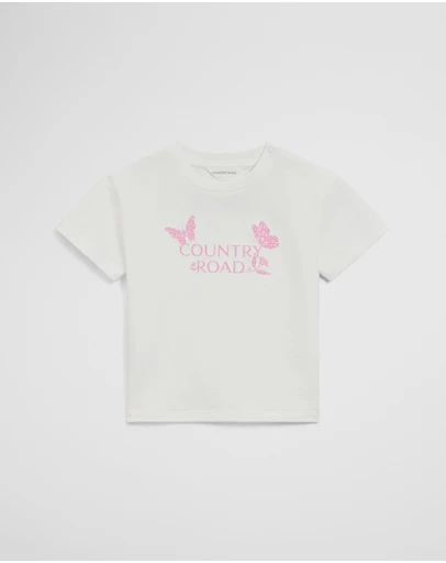 Country Road - Short Sleeve Print Applique T-shirt