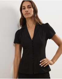 Atmos&Here - Emma Cap Sleeve Blouse