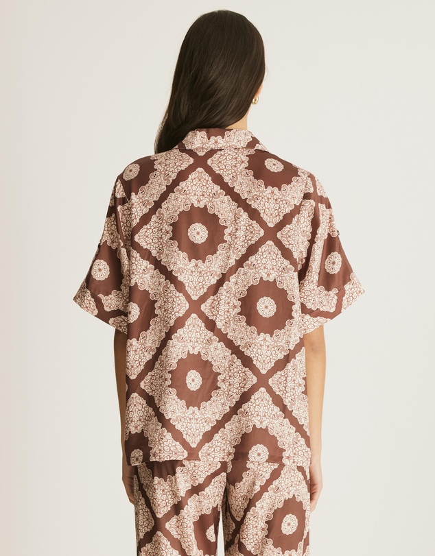 Atmos&Here - Chantilly Printed Satin Shirt