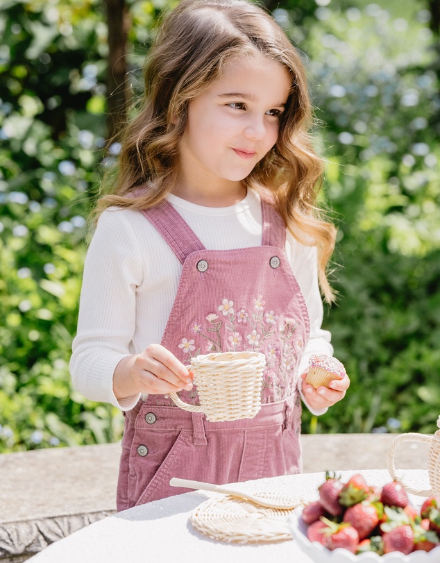 Bebe by Minihaha - Flossy Embroidered Cord Overalls 3-5 Yrs