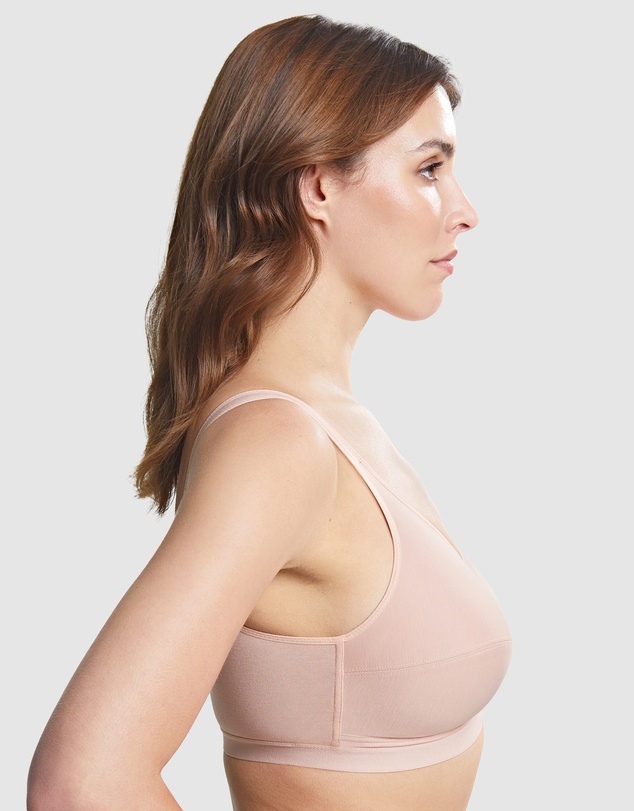 Royce Lingerie - Comfi Cotton Wirefree Press Stud Front Open Bra