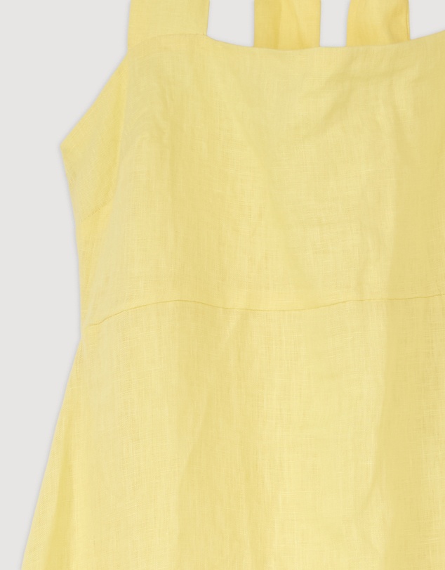 Revibe - Repaired AERE Lylah Linen Midi Dress - AU 8