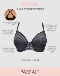 Parfait - Stevie Faux Leather Unlined Wired Full Bust Bra
