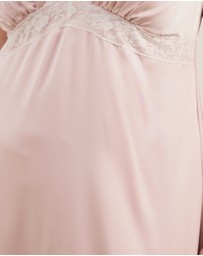 Atmos&Here Curvy - Becca Lace Trim Satin Maxi Dress
