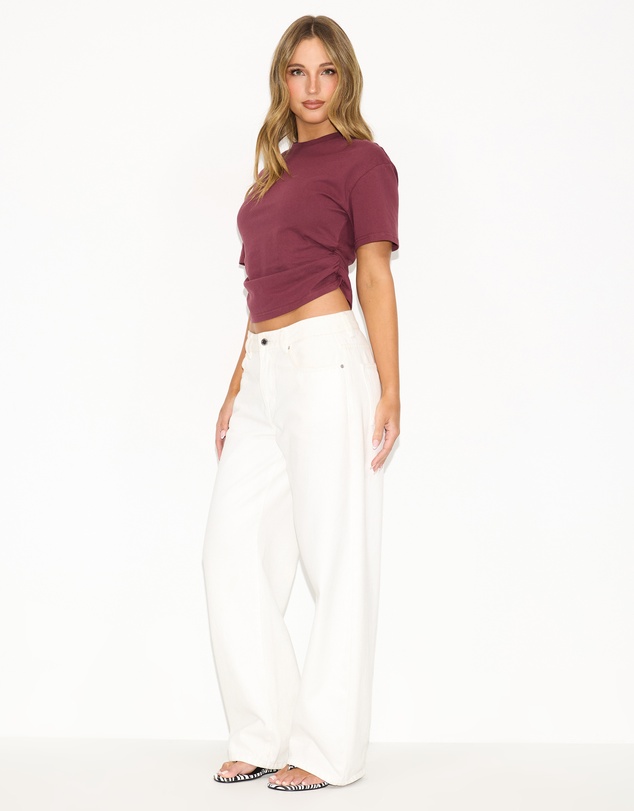 Dazie - Mia Cinched Short Sleeve Tee