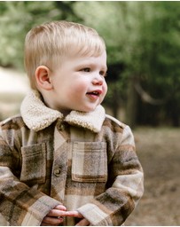 Kynd Baby - Gingham Shacket in Multi Check