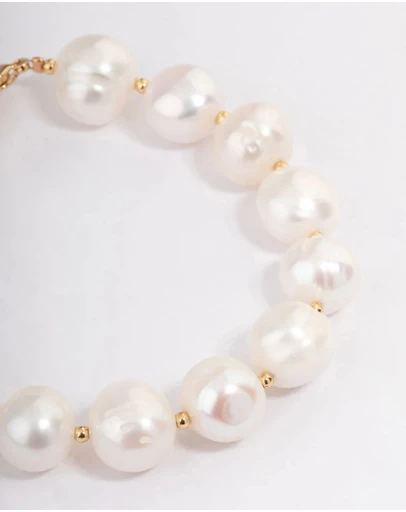 Lovisa - Gold Plated Freshwater Pearl Bracelet