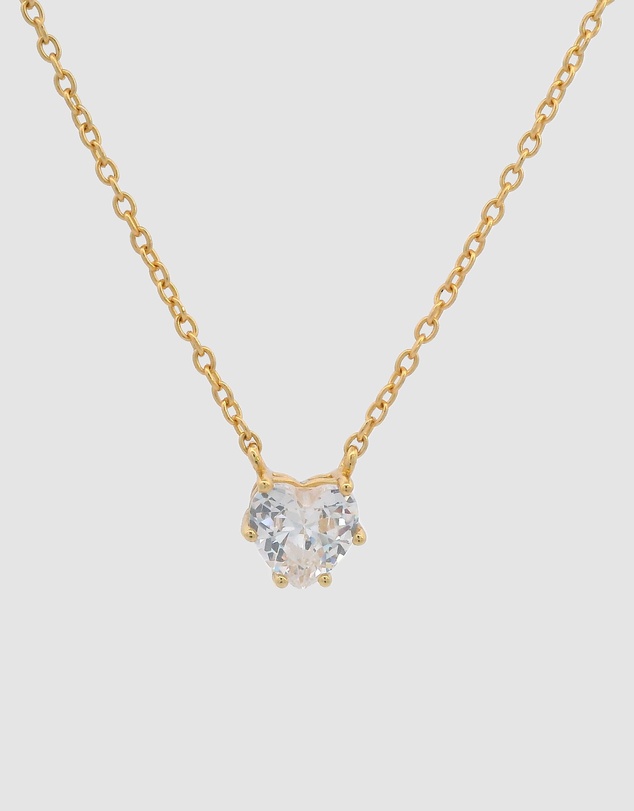 Georgini - GEORGINI MIDNIGHT VELVET BABY HEART NECKLACE GOLD