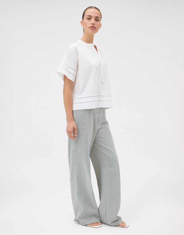 Oroton - Railroad Folk Straight Leg Pants