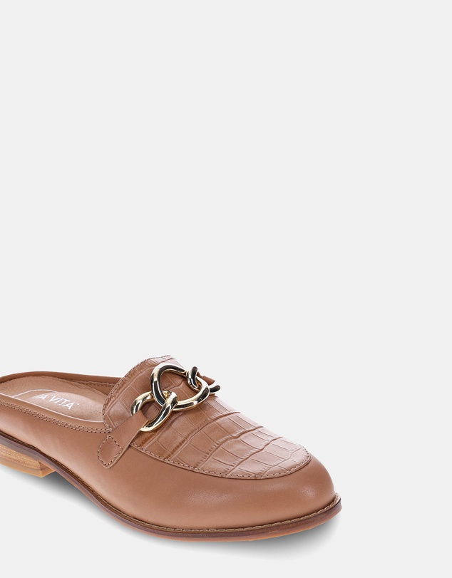 Mia Vita - Trudy Mule - Latte/Latte Croc