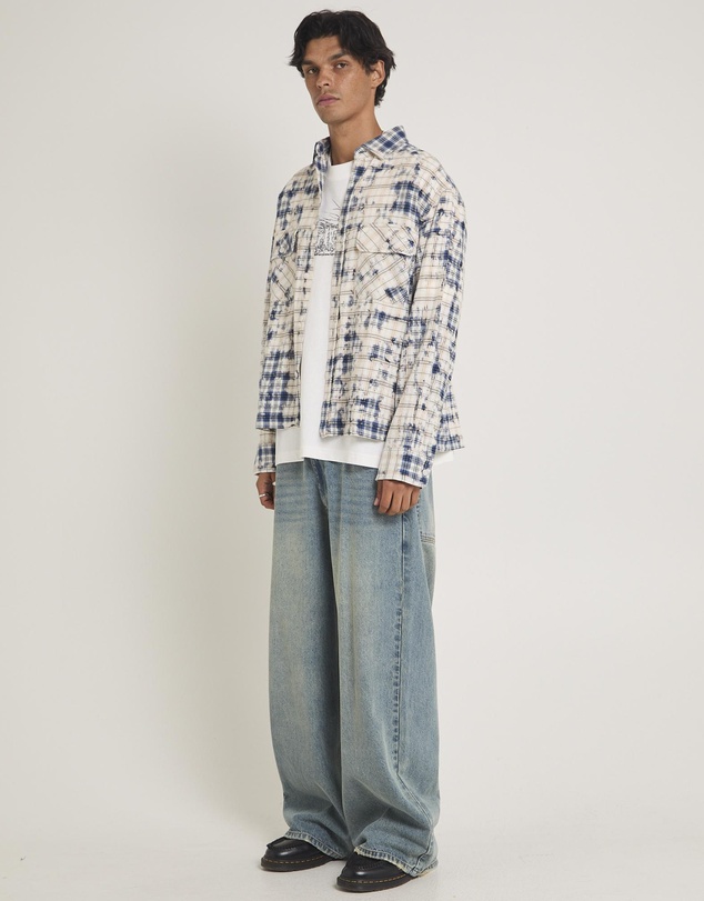 Insight - Bleached Flannel Long Sleeve Shirt
