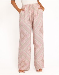 Petal & Pup - Varia Wide Leg Pant - Sage Paisley