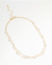 Lovisa - Gold Plated Pearl Layered Necklace