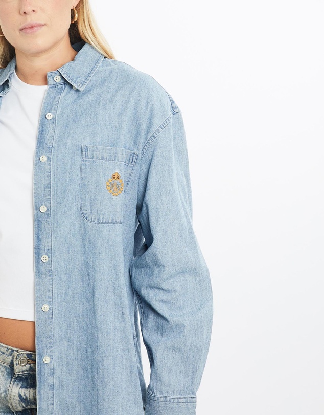Vintage by The Real Deal - Pre Loved - Vintage 90s Lauren Ralph Lauren Denim Button Up Shirt